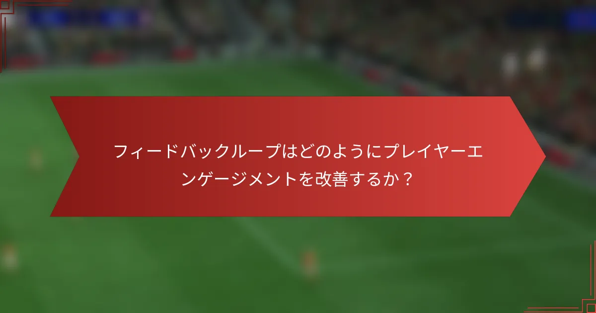 フィードバックループはどのようにプレイヤーエンゲージメントを改善するか？