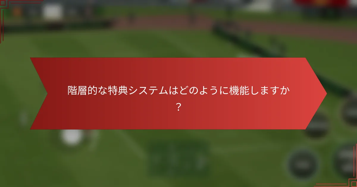 階層的な特典システムはどのように機能しますか?