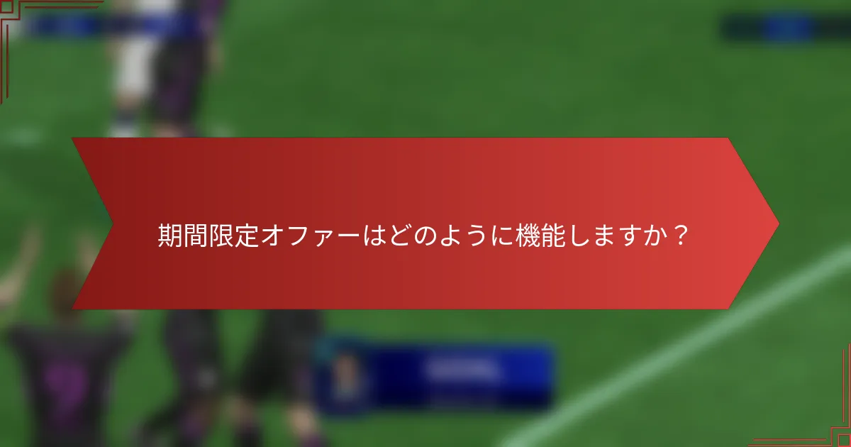 期間限定オファーはどのように機能しますか？