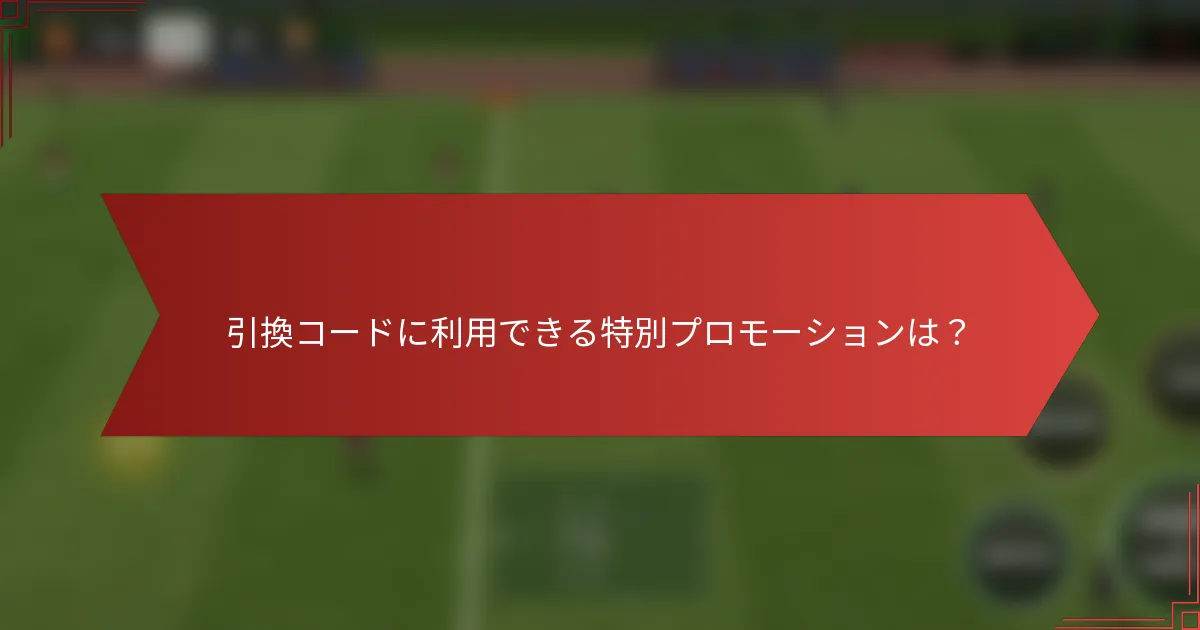 引換コードに利用できる特別プロモーションは？